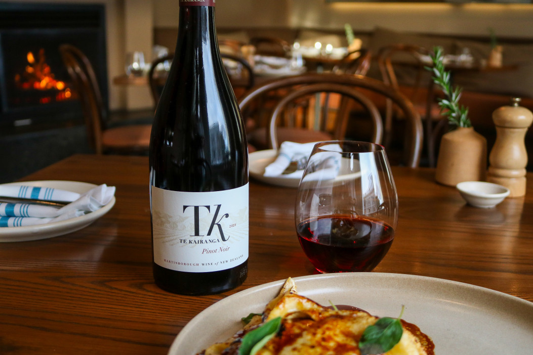 glass of Te Kairanga Estate Pinot Noir