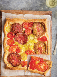 Summer Tomato and Three Cheese Tart