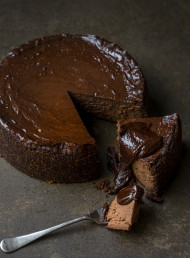 Baked Espresso and Chocolate Cheesecake 