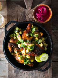 Spicy Barbecued Chicken and Pineapple Salsa