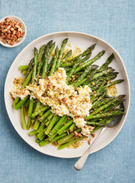 Asparagus and Stracciatella with Dill and Lemon Dressing