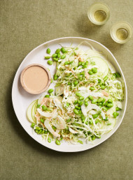 Crisp Apple, Cabbage and Edamame Bean Slaw