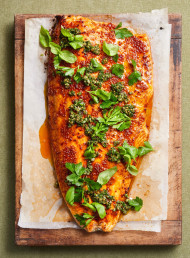Smoked Paprika, Maple Syrup and Mustard Baked Salmon