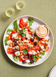 Roasted Red Capsicum and White Bean Salad