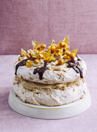 Roasted Hazelnut and Espresso Tiramisu Cream Pavlova