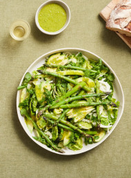 The Big Bowl Green Salad with Basil and Lemon Dressing