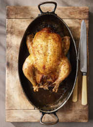 Golden Roast Chicken with Herby Sourdough Stuffing 