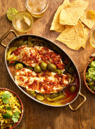 Baked Fish with Capsicums and Olives