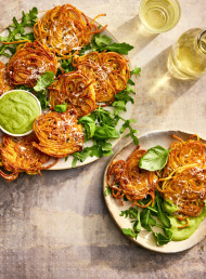 Cacio e Pepe Fritters with Rocket and Parmesan Pesto Mayonnaise