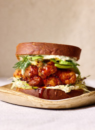 Crispy Buttermilk Chicken Sando with Sticky Maple Chilli Glaze 
