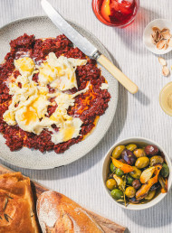 Crostini with ‘Nduja, Burrata and Honey 