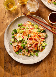 Hot Smoked Salmon Sushi Salad