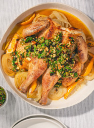 Lemon Roasted Butterflied Chicken