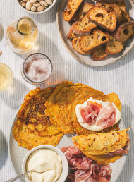 Socca with Roasted Garlic Mayo