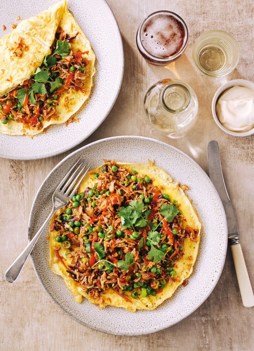 Hoisin Fried Rice Omelettes