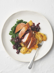 Duck Breasts with Cranberry and Red Wine Mostada