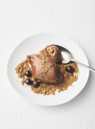 Espresso Martini Mousse on Ginger and Hazelnut Crumb 