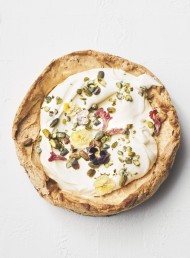 Meringue Torte with Figs, Turkish Delight and Pistachios 