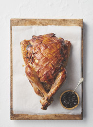 Roast Turkey with Rice, Leek and Pistachio Stuffing