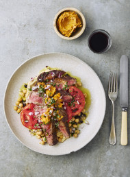 Steak and Smoky Harissa Butter