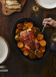 Hoisin and Ginger-glazed Slow-roasted Chicken 