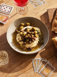 Marinated Olives and Whipped Feta 