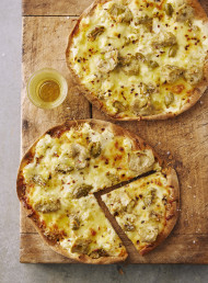 Three-cheese and Artichoke Pizza 