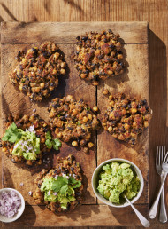 Black Bean, Chickpea and Lime Fritters with a Mexican Vibe 