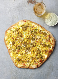 Mexican Street Corn, Three Cheese and Jalapeño Pizza 