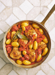 Paprika Chicken, Potatoes and Cherry Tomatoes 