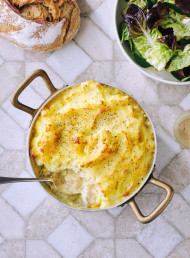 Fish, Prawn and Leek Pie with Creamy Mash 