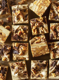 Coffee and Walnut Biscuit Slice 