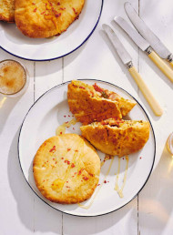 Chorizo, Mozzarella and Walnut Stuffed Pita Pockets 