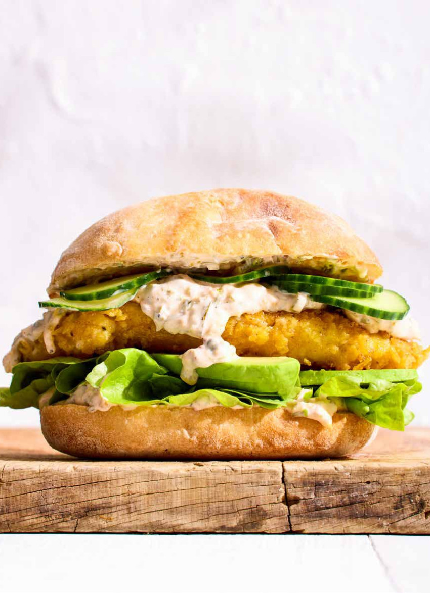 Fried Fish and ‘Chip’ Burger