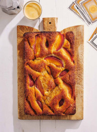 Summer Plum and Lemon Tray Cake 