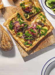 Potato, Ham and Mustard Tart 