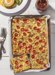 Zucchini, Bacon and Cheddar Slice 