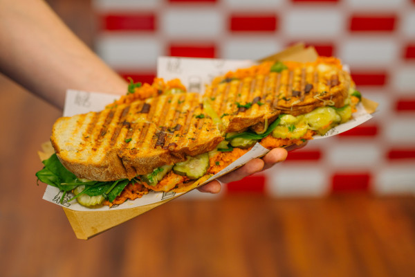 Hungry Hobos' Sweet & Spicy Pulled Carrot Toastie
