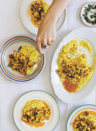 Silvana’s Saffron Fish Risotto with Red Mullet Ragu