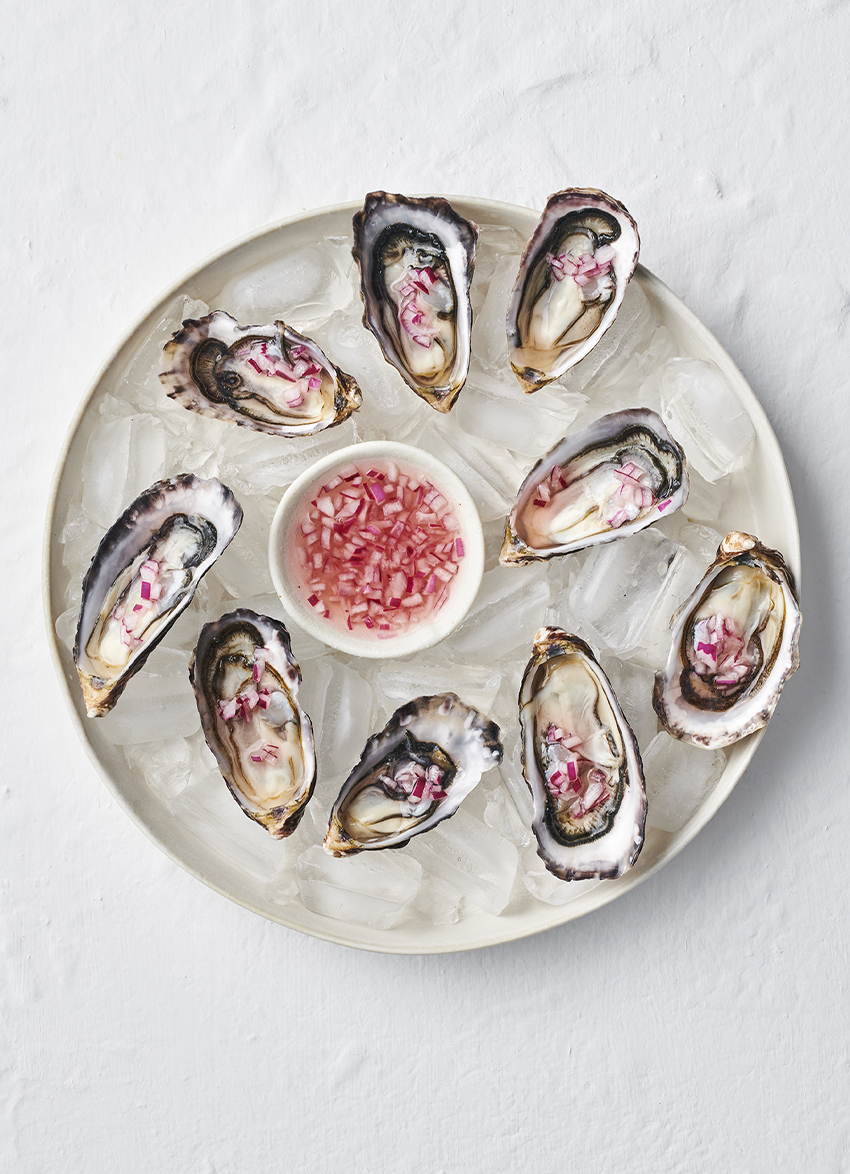 Oysters with Mignonette Dressing