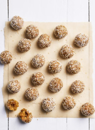Seedy Apricot, Tahini and Carrot Bliss Balls