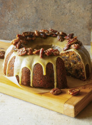 Mixed Fruit and Nut Bundt Cake with Brown Butter Whisky Glaze 