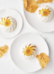 Yoghurt, Lime and Honey Panna Cotta with Honey Crisps