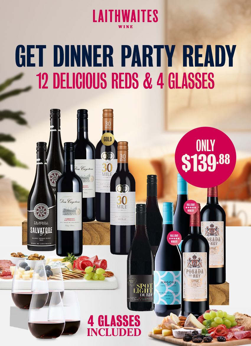 The Ultimate Winter Wine Offer – 12 Rich Reds with 4 Stemless Glasses