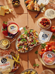 Grilled Nectarine and Whipped Feta with Raspberry Coulis 