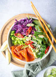 Cold Smoked Salmon Poke Bowl