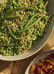 Minty Pesto, Peas and Beans 