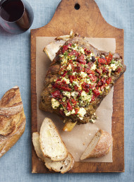 Shoulder of Lamb with Feta and Caper Crust