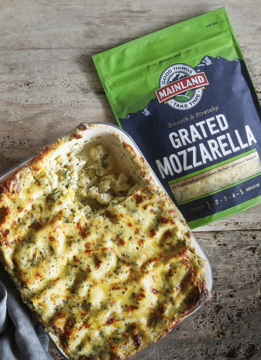 Cauliflower, Leek and Spinach Lasagne