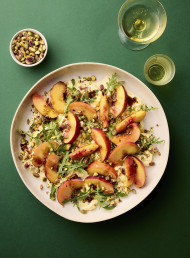 Fresh Peach, Rocket and Stracciatella Salad